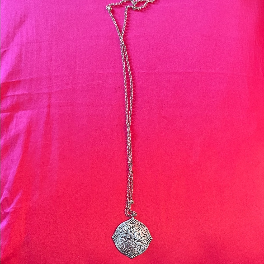 Silpada Intricate Silver Pendant Necklace, 20in chain